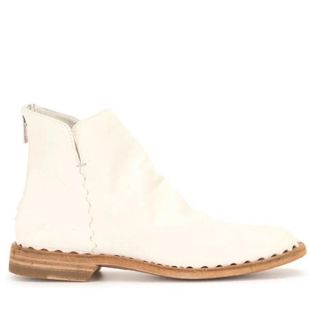 Officine Creative white graphite leather ankle boots
